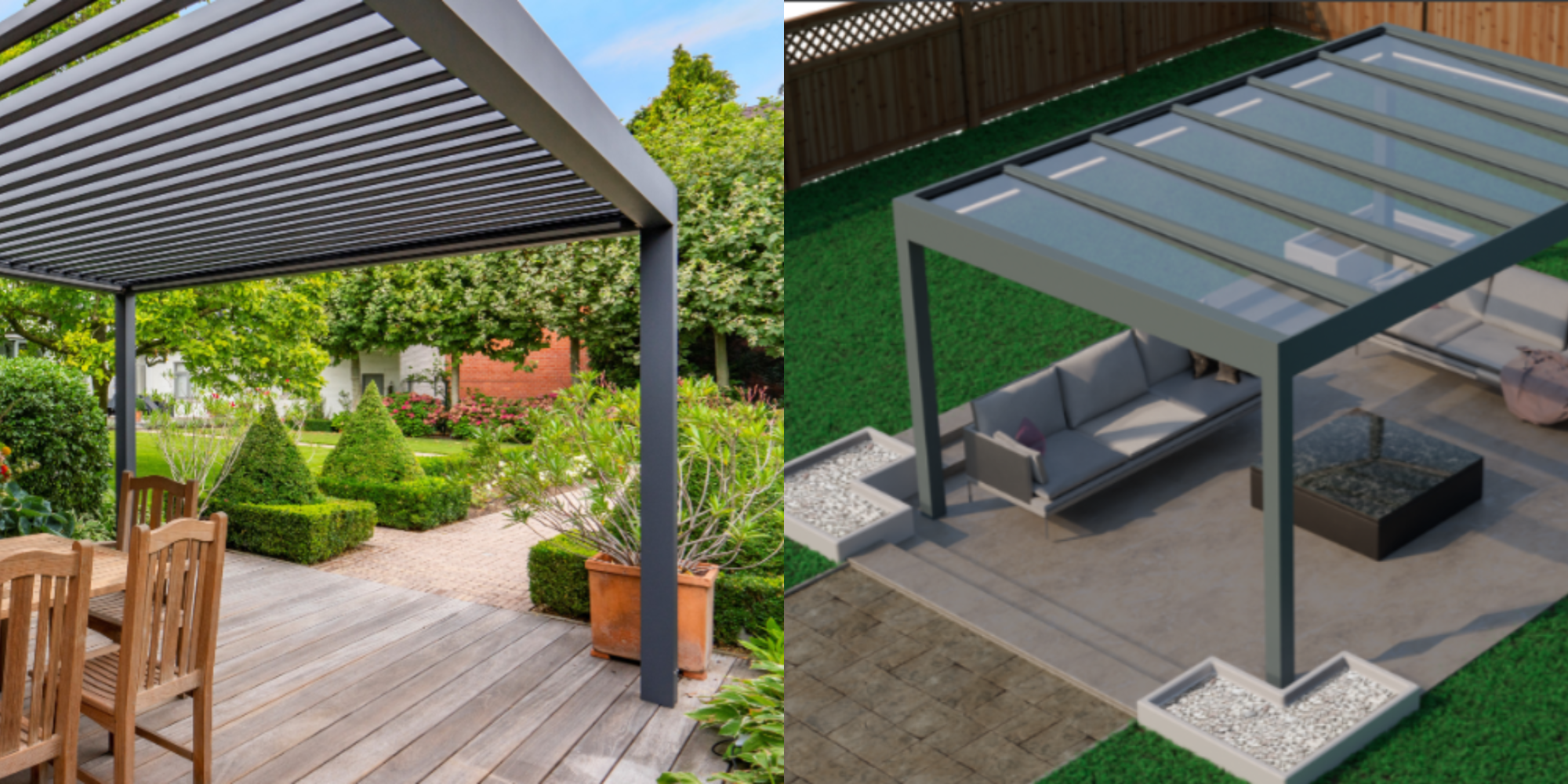 Lamellenoverkapping vs glasoverkapping